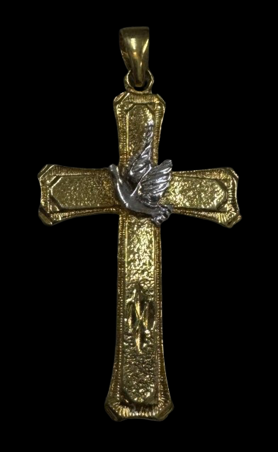 Dije de Cruz con Paloma del Espiritu Santo