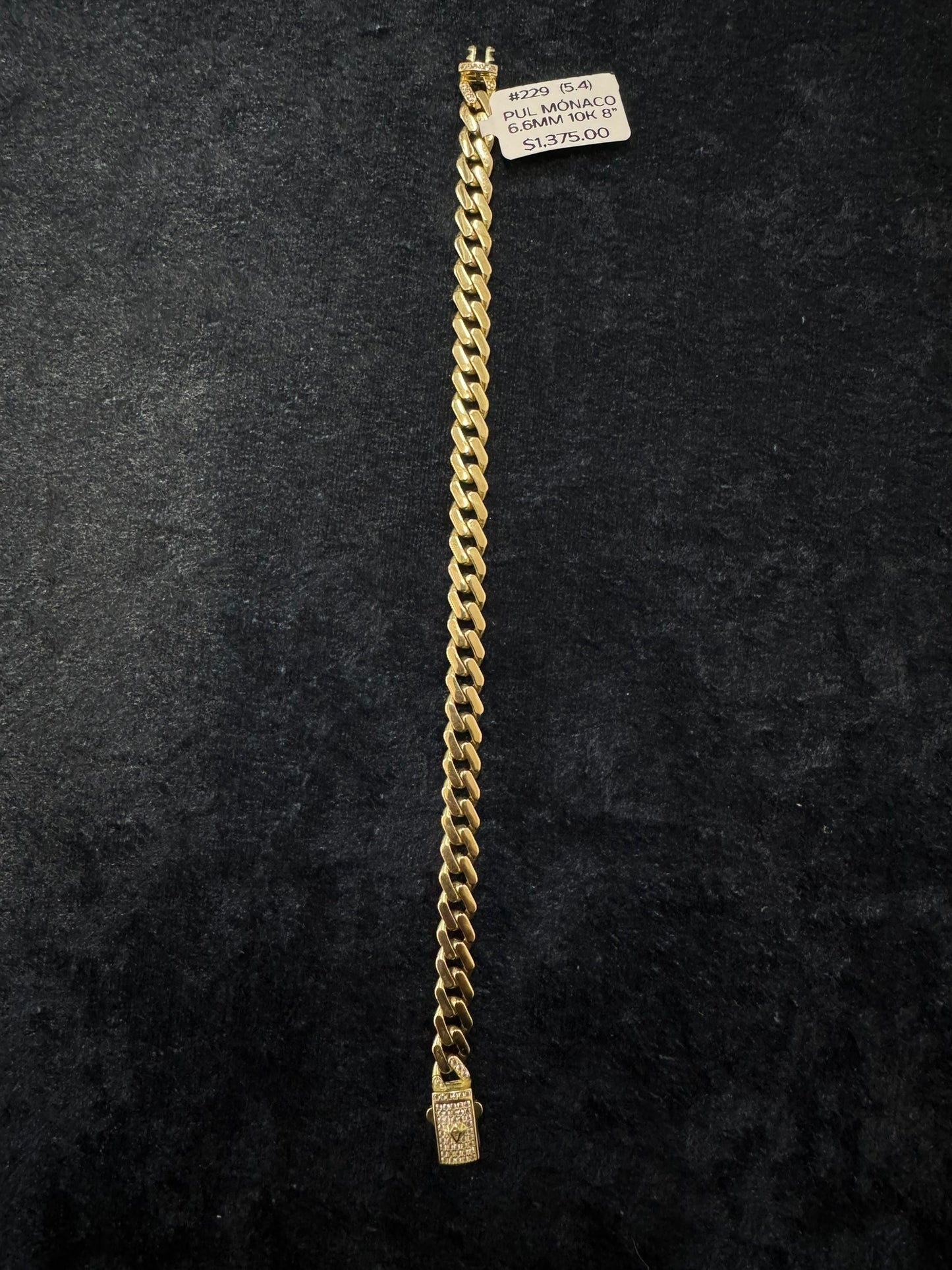 Pulsera Monaco 6.6MM 10k